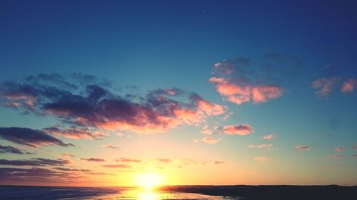 Silhouette of cloudy sky during sunset