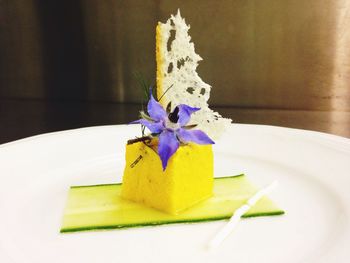 Close-up of food on table