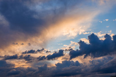 Low angle view of clouds in sky