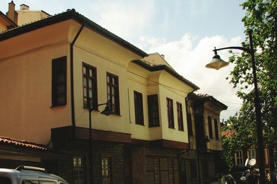 Low angle view of building against sky