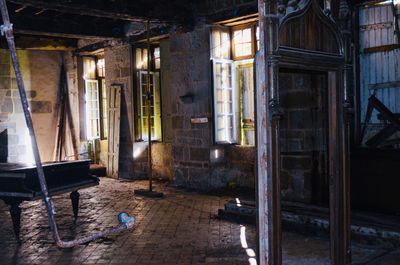 Interior of abandoned building