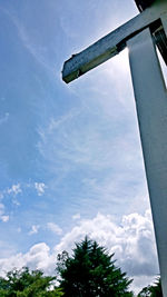 Low angle view of trees against sky