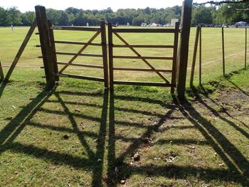 Fence on field