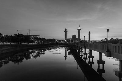 Reflection of temple in lake