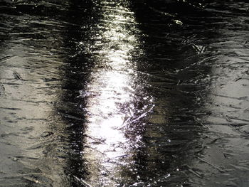 Full frame shot of wet rippled water