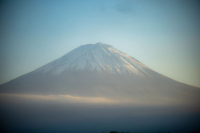 Scenic view of snowcapped mountain against sky