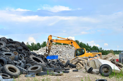 View of construction site against sky