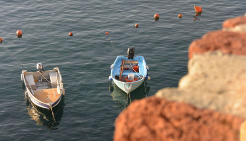 Boats in sea