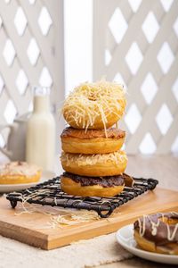 Close-up of food on table