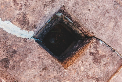 High angle view of wall