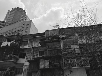 Low angle view of buildings against sky