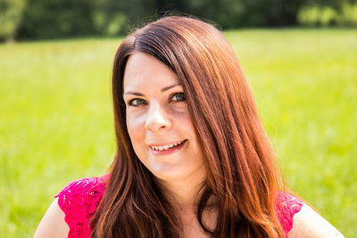 Portrait of smiling young woman