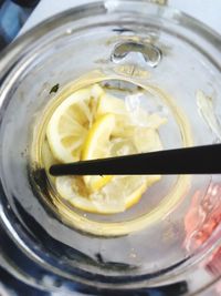 Close-up of water in jar