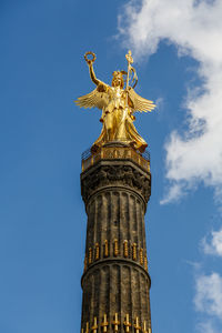 Low angle view of statue