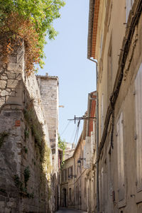 Low angle view of residential buildings against sky