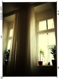 View of curtain at home