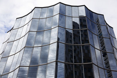 Low angle view of modern building against sky