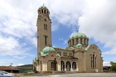 Low angle view of church against sky