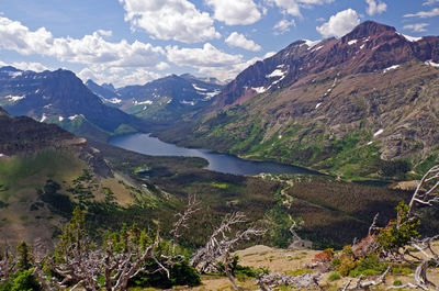 Two medicine lake from the scenic point trail