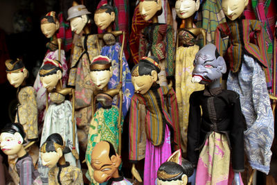 Group of people at market stall
