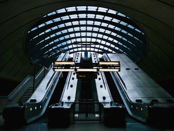 Escalators at subway station