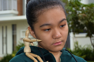 Close-up portrait of girl