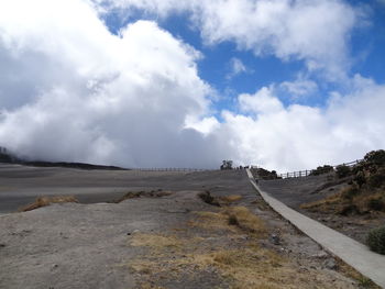 Panoramic view of road against sky