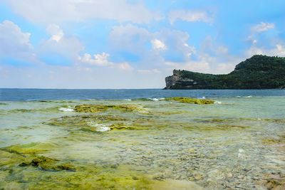 Scenic view of sea against sky