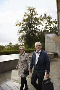 Mature couple walking together