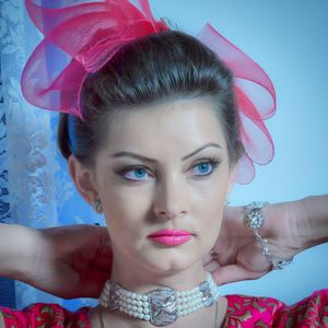 Close-up portrait of woman