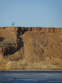 Scenic view of landscape against clear sky