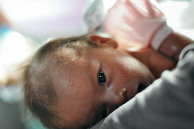 Close-up portrait of baby boy