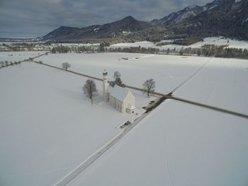 Scenic view of church during winter