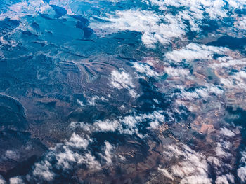 Aerial view of dramatic landscape