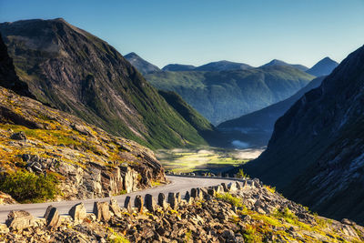 Trollstigen, a serpentine mountain road and pass, Åndalsnes, norawy