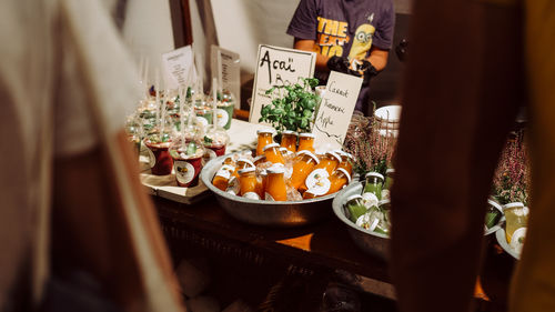 Close-up of food on table