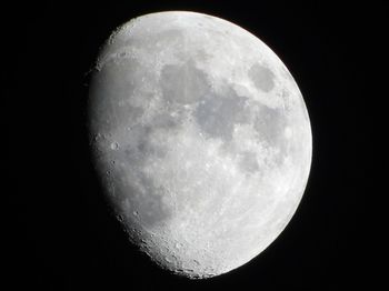 Close-up of moon against black sky