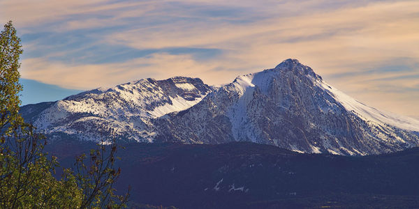 View of turbon peak from the village of chia