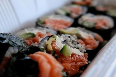 Close-up sushi.