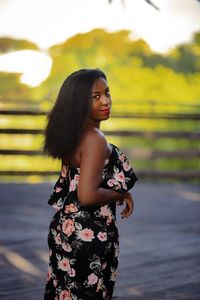 Woman standing at park