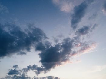 Low angle view of cloudy sky