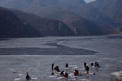 Group of people on beach