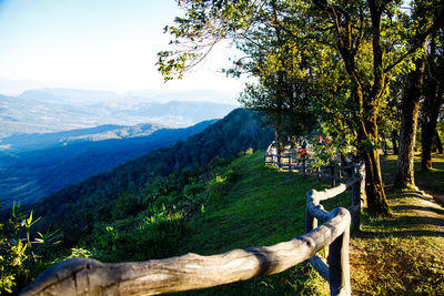 Viewpoint on the mountains at the top of phu ruea , loei province, thailand 