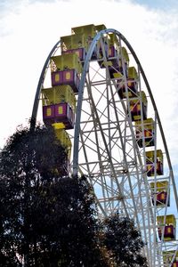 Low angle view of ferris wheel against sky