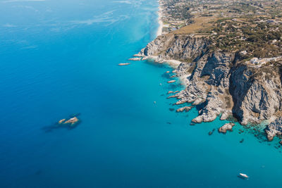 Holiday coast in calabria region during summer period