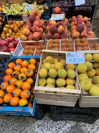 Fruits for sale at market stall