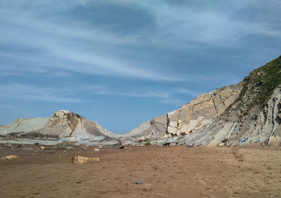 Scenic view of desert against sky