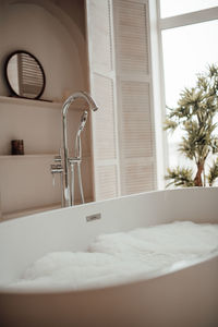 Close-up of sink in bathroom