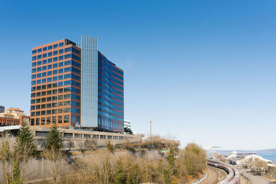 Tacoma, washington, usa. march 2021. building in the seaport