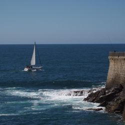 Sailboat in sea